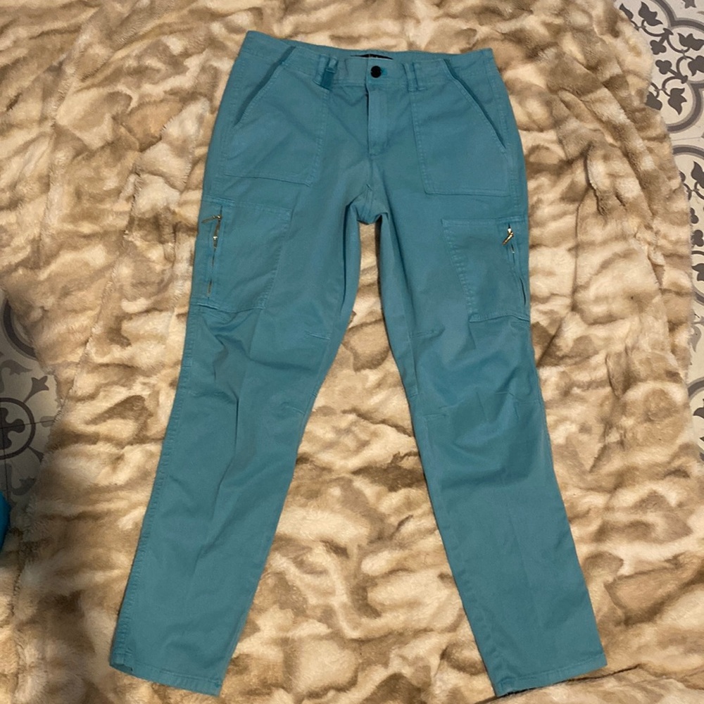 Women’s aqua colored cargo pants size 8